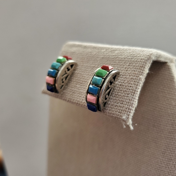 Silpada Multigemstone Post Earrings (Rare) - Picture 6 of 15